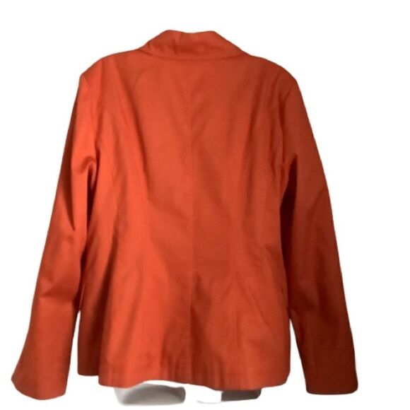 JESSICA DOUBLE BREASTED ORANGE JACKET SIZE LARGE (14-16) - Picture 5 of 9